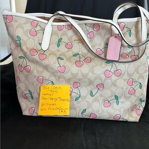 Coach Tote Beige with Cherries